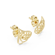 Lab Grown Diamond Earrings in 18kt Gold Vermeil | GEMSURE