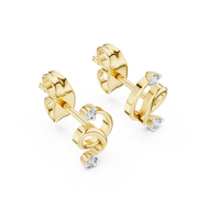 0.07 Lab Grown Diamond Earrings in 18kt Gold Vermeil | GEMSURE