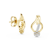 0.2 Lab Grown Diamond Earrings in 18kt Gold Vermeil | GEMSURE