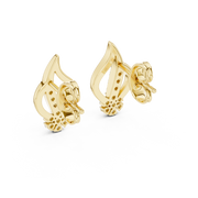 0.2 Lab Grown Diamond Earrings in 18kt Gold Vermeil | GEMSURE