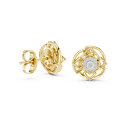 0.09 Lab Grown Diamond Earrings in 18kt Gold Vermeil | GEMSURE