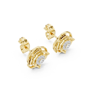 0.09 Lab Grown Diamond Earrings in 18kt Gold Vermeil | GEMSURE