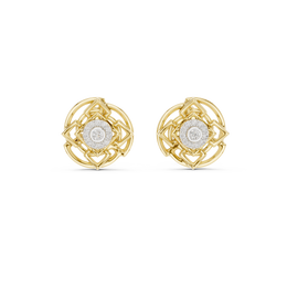 0.09 Lab Grown Diamond Earrings in 18kt Gold Vermeil | GEMSURE