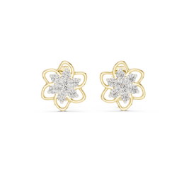 0.17 Lab Grown Diamond Earrings in 18kt Gold Vermeil | GEMSURE