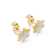 0.17 Lab Grown Diamond Earrings in 18kt Gold Vermeil | GEMSURE