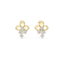 0.08 Lab Grown Diamond Earrings in 18kt Gold Vermeil | GEMSURE