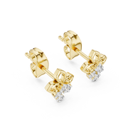 0.08 Lab Grown Diamond Earrings in 18kt Gold Vermeil | GEMSURE