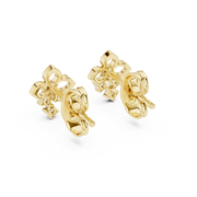 0.08 Lab Grown Diamond Earrings in 18kt Gold Vermeil | GEMSURE