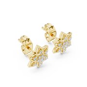 0.14 Lab Grown Diamond Earrings in 18kt Gold Vermeil | GEMSURE