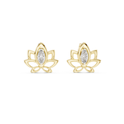0.2 Lab Grown Diamond Earrings in 18kt Gold Vermeil | GEMSURE