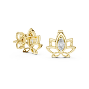 0.2 Lab Grown Diamond Earrings in 18kt Gold Vermeil | GEMSURE