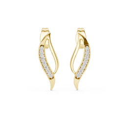 0.14 Lab Grown Diamond Earrings in 18kt Gold Vermeil | GEMSURE