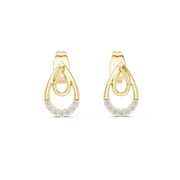 0.07 Lab Grown Diamond Earrings in 18kt Gold Vermeil | GEMSURE