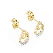 0.07 Lab Grown Diamond Earrings in 18kt Gold Vermeil | GEMSURE