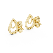 0.07 Lab Grown Diamond Earrings in 18kt Gold Vermeil | GEMSURE