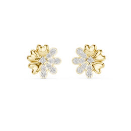 0.35 Lab Grown Diamond Earrings in 18kt Gold Vermeil | GEMSURE