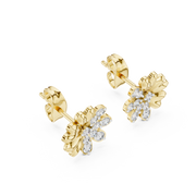 0.35 Lab Grown Diamond Earrings in 18kt Gold Vermeil | GEMSURE