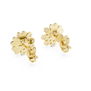 0.35 Lab Grown Diamond Earrings in 18kt Gold Vermeil | GEMSURE