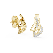 0.12 Lab Grown Diamond Earrings in 18kt Gold Vermeil | GEMSURE