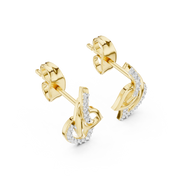 0.12 Lab Grown Diamond Earrings in 18kt Gold Vermeil | GEMSURE