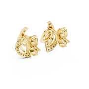 0.12 Lab Grown Diamond Earrings in 18kt Gold Vermeil | GEMSURE