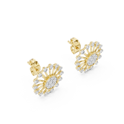 0.7 Lab Grown Diamond Earrings in 18kt Gold Vermeil | GEMSURE
