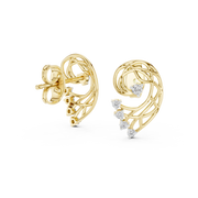 0.12 Lab Grown Diamond Earrings in 18kt Gold Vermeil. | GEMSURE
