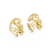 0.12 Lab Grown Diamond Earrings in 18kt Gold Vermeil. | GEMSURE