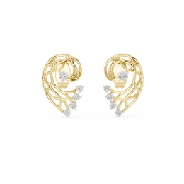 0.12 Lab Grown Diamond Earrings in 18kt Gold Vermeil. | GEMSURE