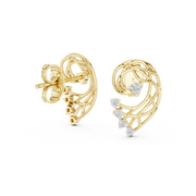 0.12 Lab Grown Diamond Earrings in 18kt Gold Vermeil. | GEMSURE