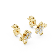 0.18 Lab Grown Diamond Earrings in 18kt Gold Vermeil | GEMSURE