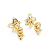 0.18 Lab Grown Diamond Earrings in 18kt Gold Vermeil | GEMSURE
