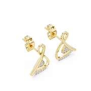 0.12 Lab Grown Diamond Earrings in 18kt Gold Vermeil | GEMSURE