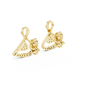 0.12 Lab Grown Diamond Earrings in 18kt Gold Vermeil | GEMSURE