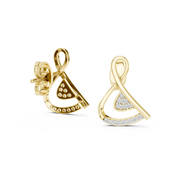 0.12 Lab Grown Diamond Earrings in 18kt Gold Vermeil | GEMSURE
