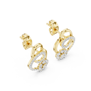0.42 Lab Grown Diamond Earrings in 18kt Gold Vermeil | GEMSURE