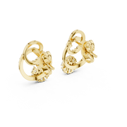 0.42 Lab Grown Diamond Earrings in 18kt Gold Vermeil | GEMSURE