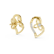 0.09 Lab Grown Diamond Earrings in 18kt Gold Vermeil | GEMSURE