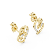 0.09 Lab Grown Diamond Earrings in 18kt Gold Vermeil | GEMSURE