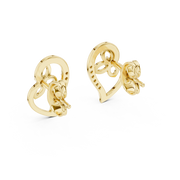 0.09 Lab Grown Diamond Earrings in 18kt Gold Vermeil | GEMSURE