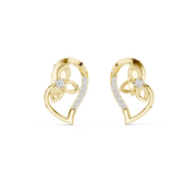 0.09 Lab Grown Diamond Earrings in 18kt Gold Vermeil | GEMSURE
