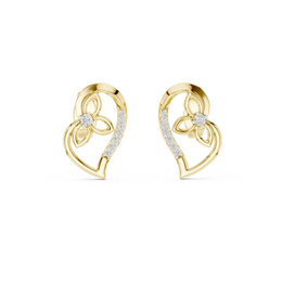 0.09 Lab Grown Diamond Earrings in 18kt Gold Vermeil | GEMSURE
