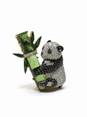 Panda Aurora Lab Diamond Brooch | GEMSURE