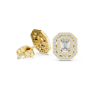 0.46 Lab Grown Diamond Earrings in 18kt Gold Vermeil | GEMSURE