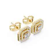 0.46 Lab Grown Diamond Earrings in 18kt Gold Vermeil | GEMSURE