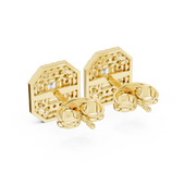 0.46 Lab Grown Diamond Earrings in 18kt Gold Vermeil | GEMSURE