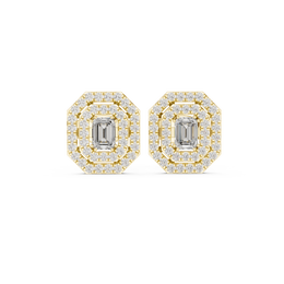 0.46 Lab Grown Diamond Earrings in 18kt Gold Vermeil | GEMSURE