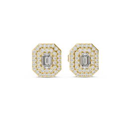 0.6 Lab Grown Diamond Earrings in 18kt Gold Vermeil | GEMSURE