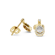 0.48 Lab Grown Diamond Earrings in 18kt Gold Vermeil | GEMSURE