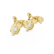 0.48 Lab Grown Diamond Earrings in 18kt Gold Vermeil | GEMSURE